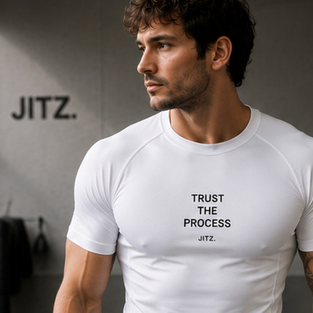 Slim Fit — Trust The Process — White | JITZ.