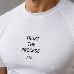 Slim Fit — Trust The Process — White | JITZ.